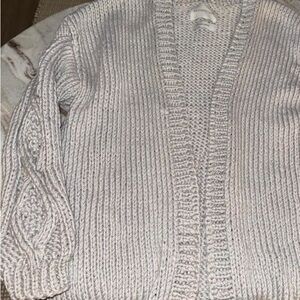 The Knotty Ones Small silver/gray hand knotted cardigan *not lilac*